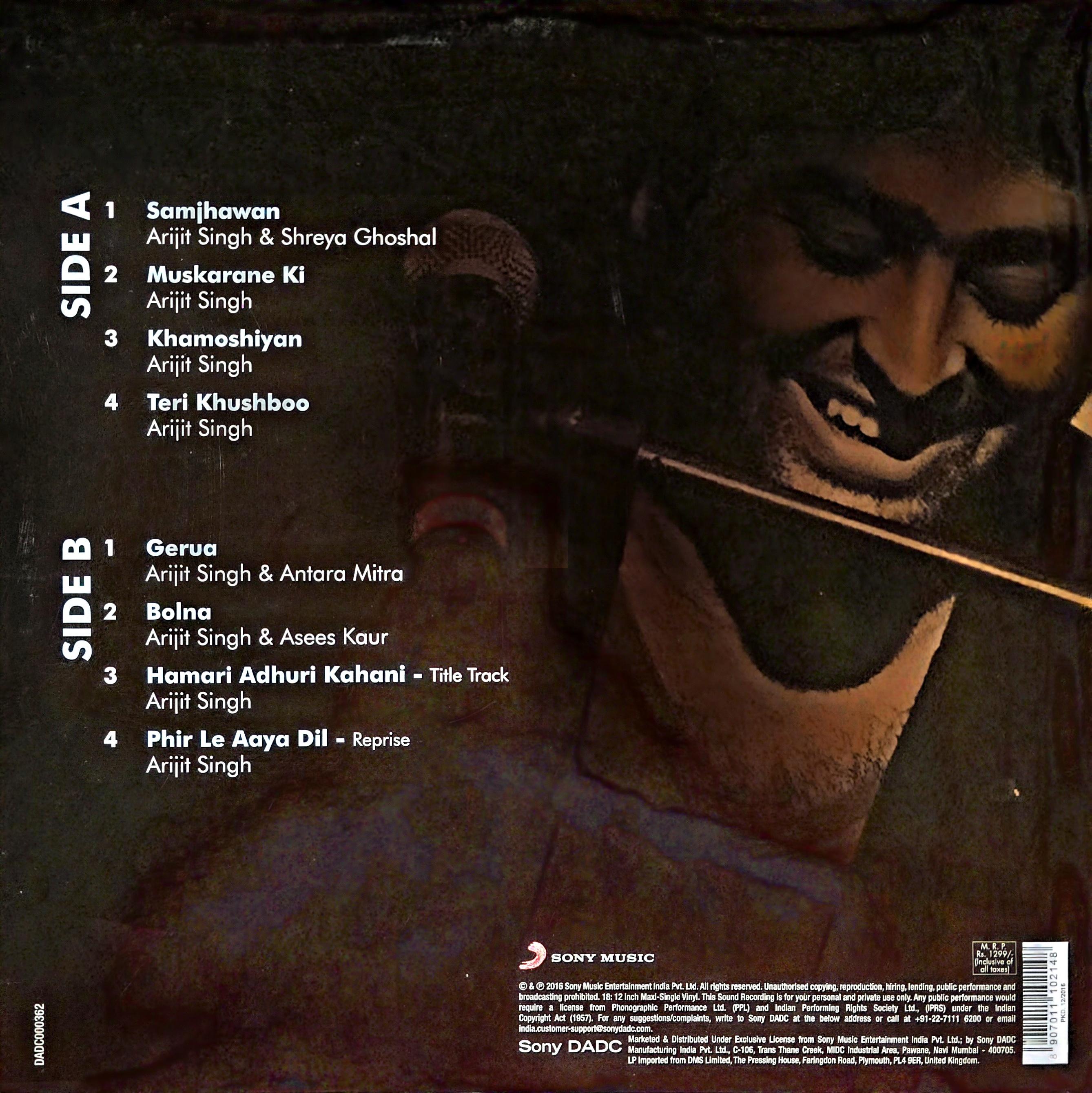 GREATEST HITS ARIJIT SINGH - VINYL RECORD alt