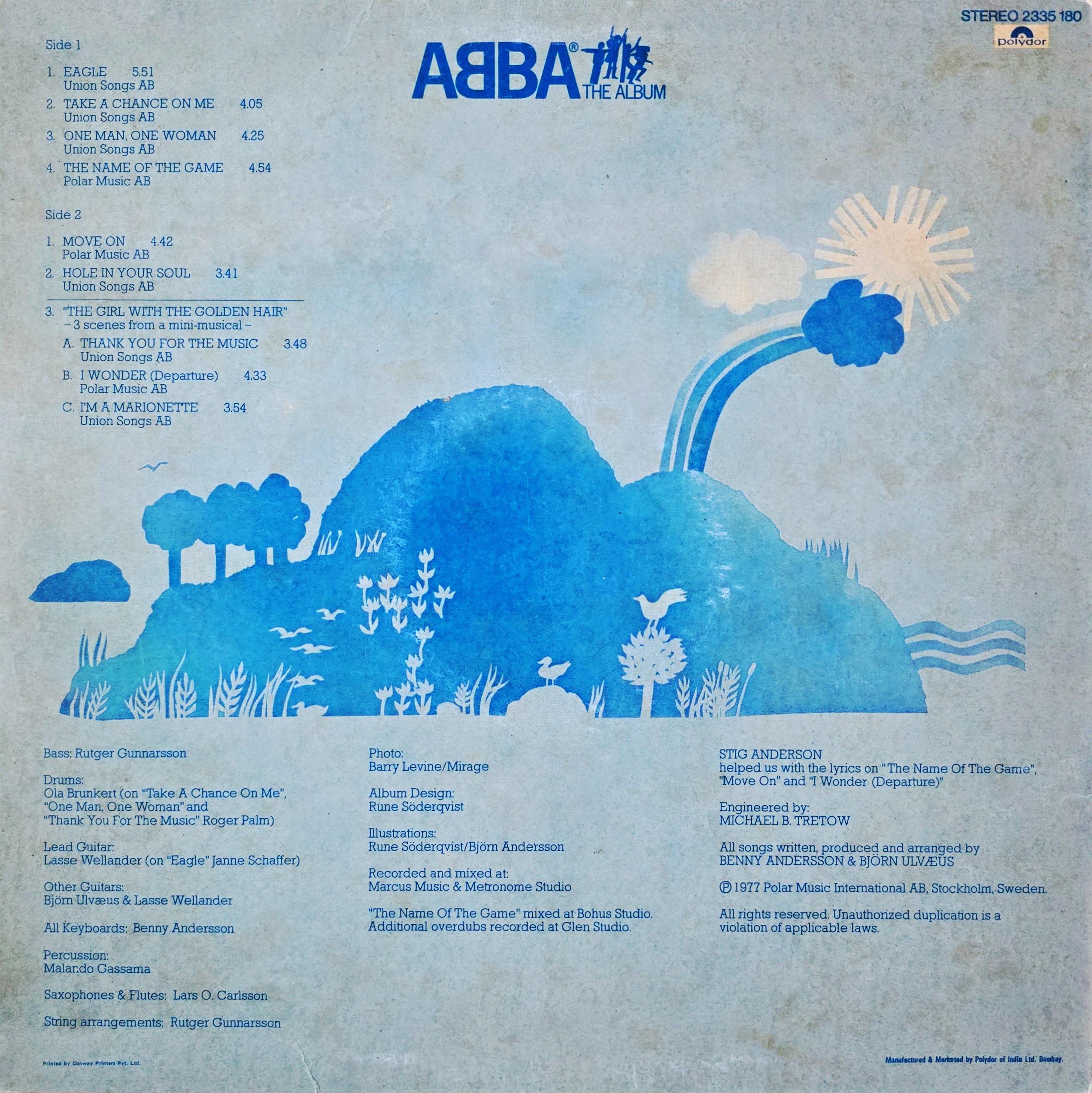 ABBA : THE ALBUM - LP RECORD ( POLYDOR / MINT ) 2335 180 alt