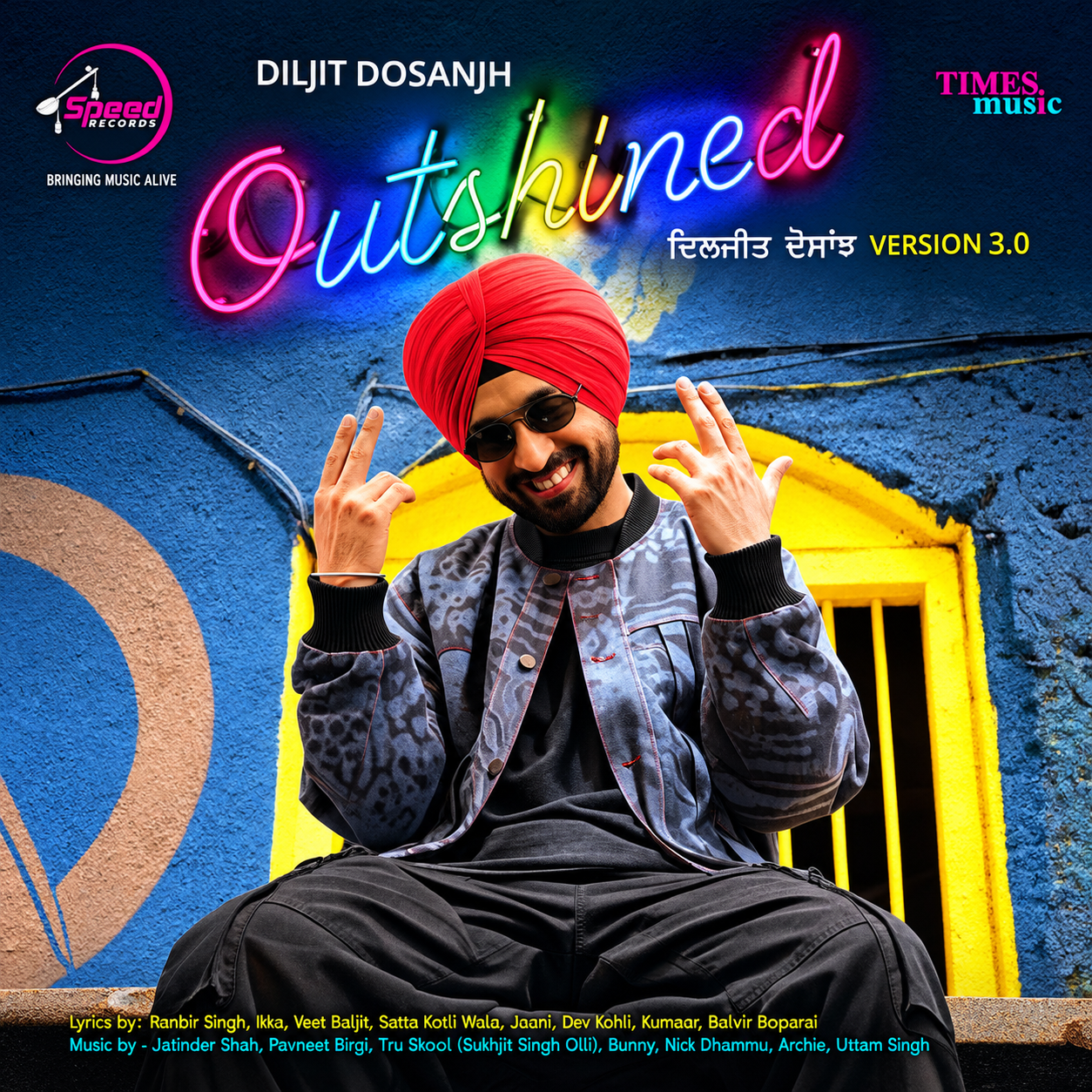 DILJIT DOSANJH OUTSHINED - VINYL RECORD ( PINK )