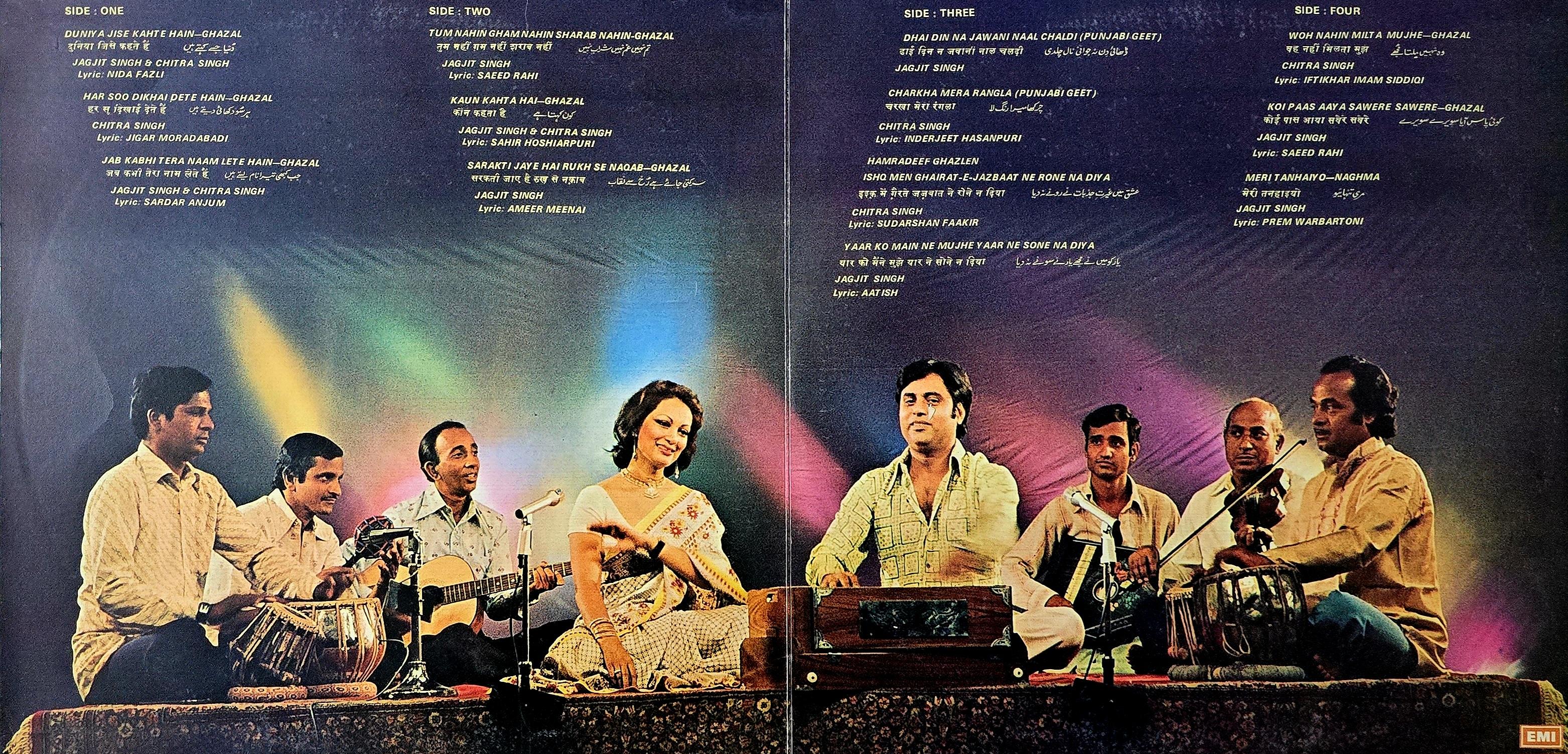 COME ALIVE - IN A LIVE CONCERT : JAGJIT & CHITRA SINGH 2LP SET - LP RECORD ( HMV / MINT ) ECSD 2819/2820 alt
